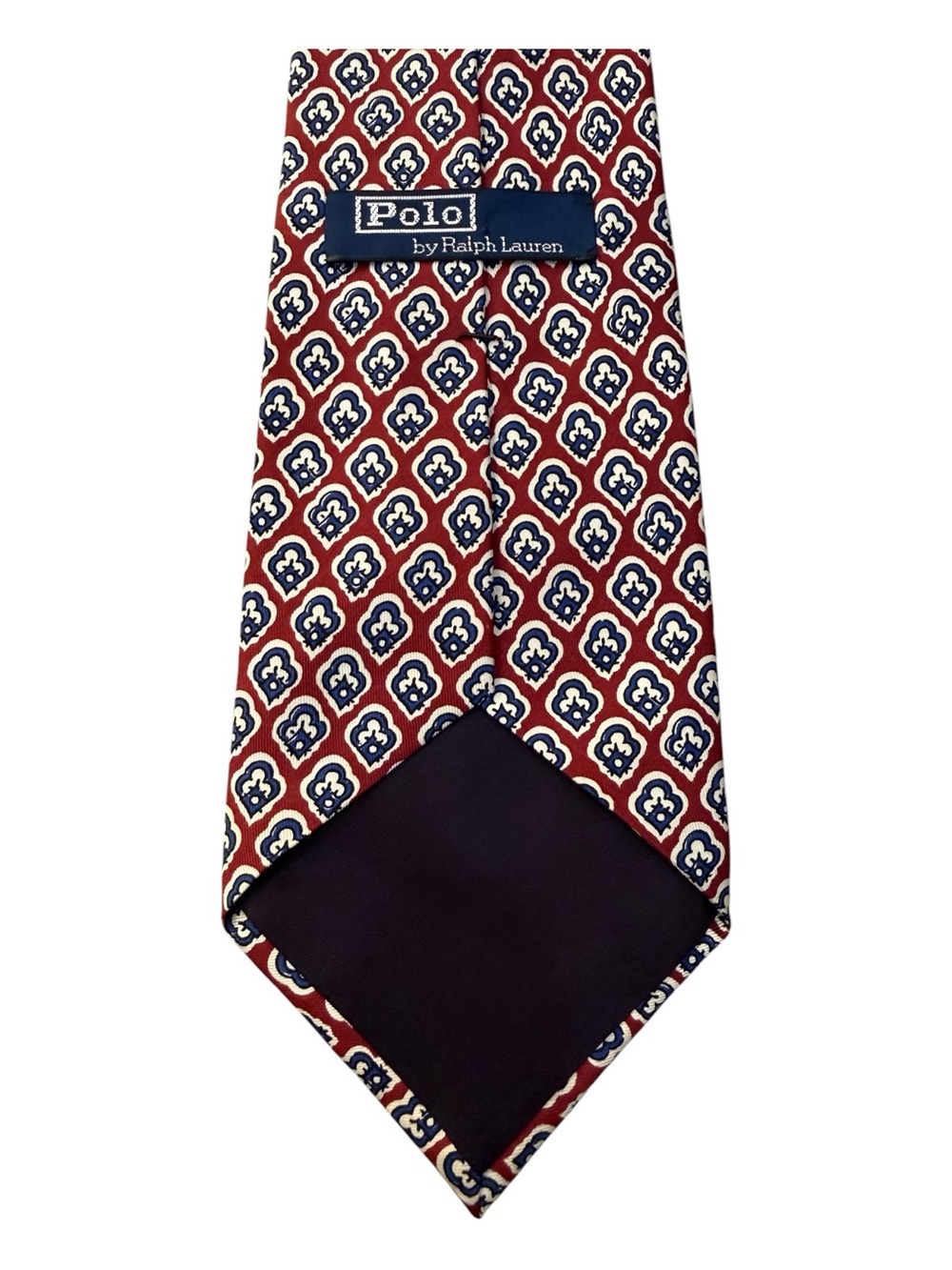 Vintage 70s/80s Polo Ralph Lauren Mens Silk Tie Geometric  Made in USA Hand Made